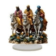 thumbnail image 2 of Adorno de mesa de 3 caballeros, figura acrílica plana 2D, colección multifuncional para fiestas, decorativa con base para centro de mesa, 2 of 8