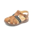 thumbnail image 4 of Huarache Pasitos Enanos Piel Ajuste T Hebilla Para Niño cafe 12, 4 of 6