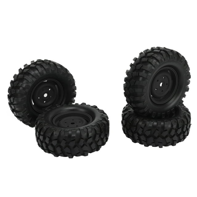 RC Car Tires, 4PCS Rubber Remote Control Tire Wear Resistant Strong Cushioning With Screws Nuts For Off Road Vehicles Black,White,Green,Red