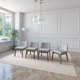 thumbnail image 4 of Juego de Comedor de Madera con 6 Sillas Tapizadas para 6 Personas, Mesa y Sillas para Comedor y Cocina, Midtown Concept Amalfi, Nogal y Gris Claro, 4 of 5