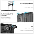 thumbnail image 4 of BEJOLO 20in-24in-28in 3 Piece Luggage Sets, ABS+PC Hard Shell Suitcases with TSA Lock & Spinner Wheels, Black, 4 of 6