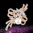 thumbnail image 1 of Broche de flores con diamantes de imitación y cisne de perla de moda japonesa y coreana, accesorio femenino, 1 of 1
