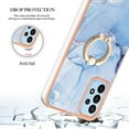 thumbnail image 5 of TECH CIRCLE For Galaxy A52 Case,360 Rotatable Marble Pattern Shiny Ring Holder Kickstand Soft TPU Girls Women Case Shockproof Protective Phone Case for Samsung Galaxy A52 4G/5G 6.5" 2021,Blue, 5 of 6