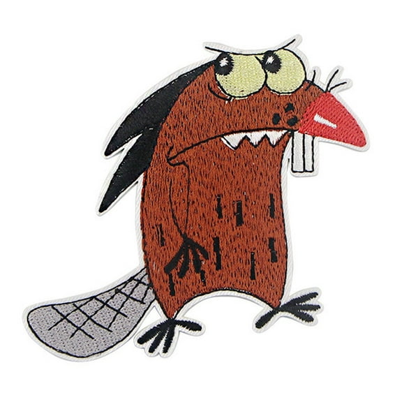 Angry Beavers Daggett Character 3.75 Inches Tall Embroidered Iron On Patch