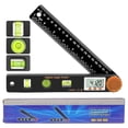 thumbnail image 2 of 4 in 1 Digital Protractor 0-360 Degrees 0-195mm Level Ruler Angle Scale Detector Electronic Goniometer 0.5 Degree Accuracy for Woodworking Transferring Angles, 2 of 7