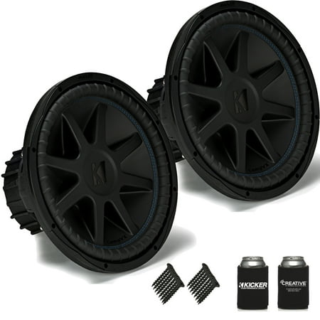 Kicker 44CVX154 CompVX 15" Subwoofers Bundle Dual 4-Ohm Voice Coils for wiring to a 1-ohm ...