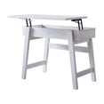 thumbnail image 4 of Bowery Hill Table Console Moderne en Bois à Plateau Relevable en Chêne Blanc, 4 of 7