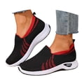 thumbnail image 3 of CAIXAI Walking Shoes for Women Orthopedic Dress Shoes for Women Lightweight Knit Upper Embroidery White Sneakers for Women Walking Anti-Skid Adjustable Upper Mary Jane Flats Hands-Free Barefoot Shoe, 3 of 6