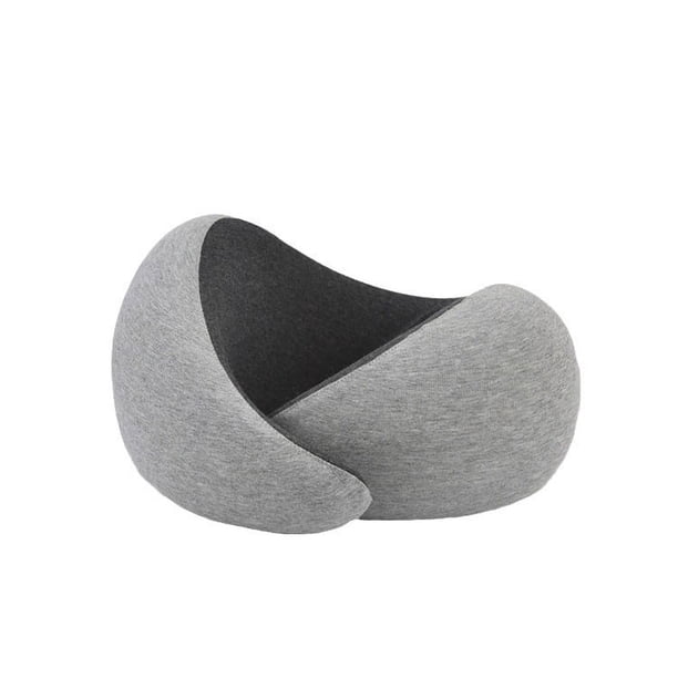 Almohada de viaje, almohada para el cuello con abrazos de mosca, almohada para el cuello de viaje, almohada para el cuello de viaje con espuma viscoelástica, almohada para el cuello de viaje
