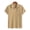 Khaki, variant on Mens Button Down Shirt Short Sleeve Casual Stylish Shirts Jacquard Weave Textured Summer Beach Wedding Shirt