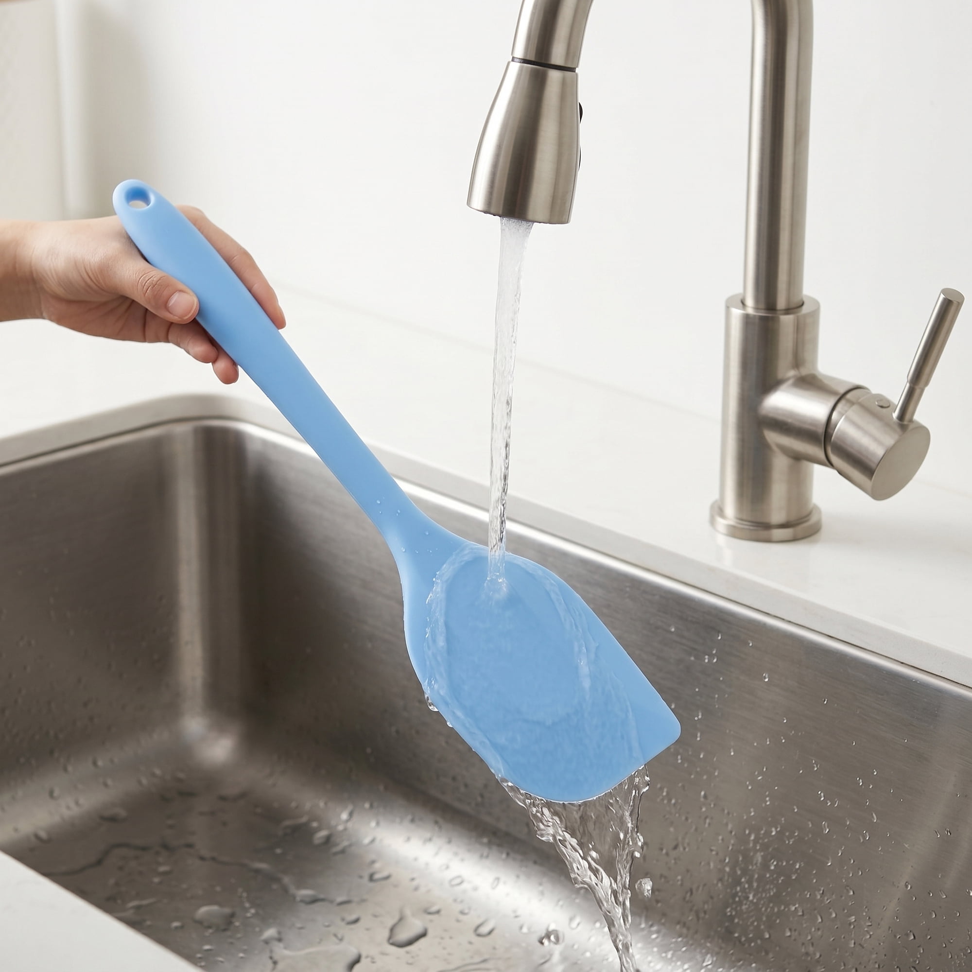 Unique Bargains 3Pcs Heat-Resistant Cooking Utensils Kitchen Spatula Set Blue