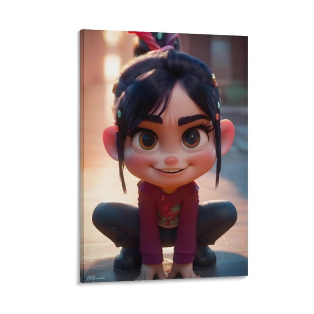Vanellope Cuadro decorativo colgante - Arte de pared - Póster enmarcado - Decoración de pared - Regalos para familia, amigos y aficionados 40*60 cm