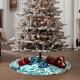thumbnail image 6 of Kll Blue Floral With Butterflies Christmas Tree Skirt 30",Party Decorations Farmhouse For Christmas Decorations Holiday Party, 6 of 8