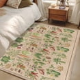 thumbnail image 4 of 3'x5' Area Rugs, Rustic Vegetable Garden Indoor Outdoor Area Rug for Living Room Bedroom, Vintage Farmhouse Plants Beige Washable Bathroom Rugs Kitchen Floor Carpet Mats Home Decor Aesthetic, 4 of 8