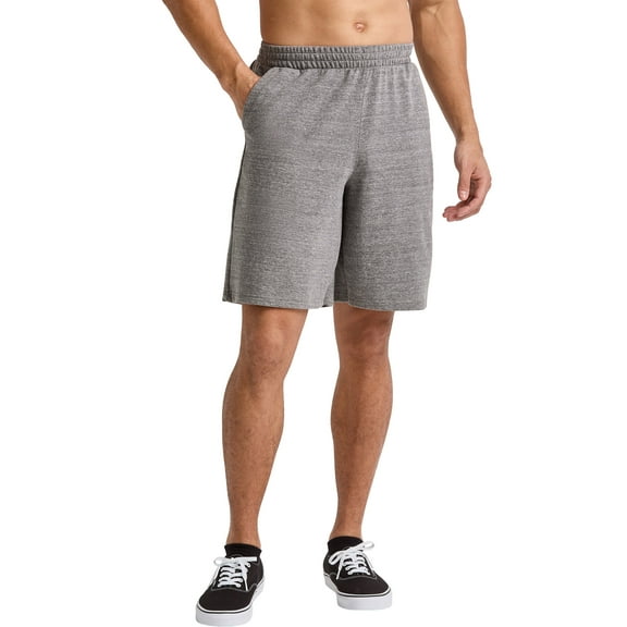 Hanes Originals Men's French Terry Sweat Shorts, 9" Black Heather 4XL