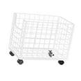 thumbnail image 4 of Cesta de lavandería, cesta de lavandería sobre ruedas, alambre de metal multifunción Organizador de carro de ropa sucia moderna para entrada de baño, 4 of 8