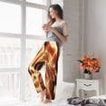 thumbnail image 5 of KLL orange lightning Womens Print Pajama Pants Soft Pajama Bottoms for Women Cozy Lounge Pants-Small, 5 of 6