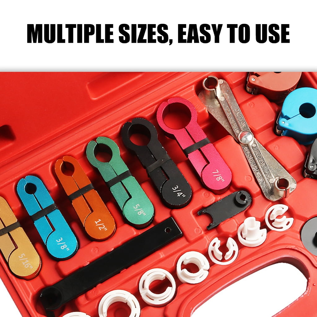 24Pcs Professional HVAC Line Quick Disconnect Tool Set For Auto Refrigerant Removal