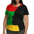thumbnail image 1 of Fridja Liquidation T-Shirts Grande Taille pour Femmes Mode Décontractée Chemises Imprimées Manches Courtes Coupe Ample T-Shirt Grande Taille Col Rond Tunique Blouse Cadeaux pour Amis (Multicolore, 3TG), 1 of 4