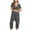 Dark Gray, variant on Fashion Plus Size Jumpsuits for Women Casual Summer Casual Short Sleeve Jumpsuit Solid Jumpsuits Wide Pocket Leg Pant 50% off Clearance!