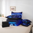 thumbnail image 6 of meiyoeat Blue Racing Car 7 Pieces Full Size Bedding Sets For Boys Kids,Outdoor Extreme Sports Full Size Bed in a Bag For Speed Games Lovers,Black Reversible, 6 of 7