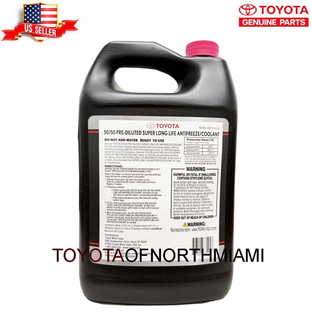 1 Gal Genuine Toyota Lexus Coolant Antifreeze 50/50 Prediluted 00272- SLLC2