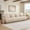 Beige, variant on Homy Casa 131.5'' Modular Sofa, Oversized 4-Seat Fabric Couch for Living Room