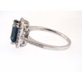 thumbnail image 5 of HeartsAndYou 4ct Emerald Cut Natural Sapphire & Moissanite Halo Ring 18K 14k SOLID White Gold, 5 of 9
