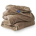 thumbnail image 2 of Bare Home Ultra Soft Microplush Velvet Blanket - Luxurious Fuzzy Fleece Fur - All Season Premium Bed Blanket, Twin Extra Long (Twin/Twin XL, Taupe), 2 of 6