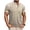 Beige, variant on Short Sleeve Shirts for Men 3-Button Henley Tops Colorblock Casual Summer Tshirts Regular Fit (M, Navy)