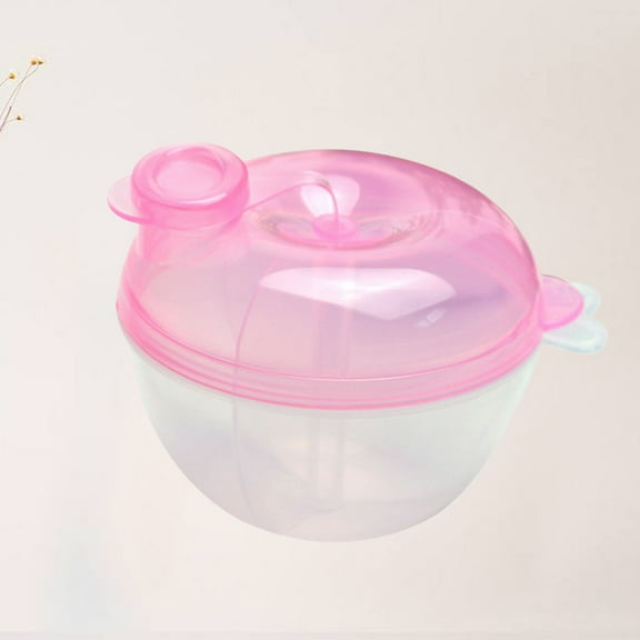 LULULION Milk Powder Dispenser Pink Container with Three Layers for Home Feeding