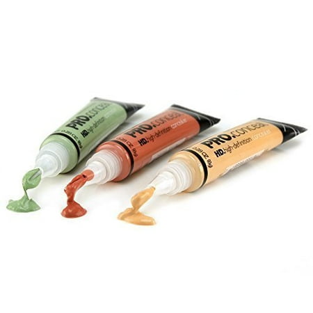 - 3 LA Girl Pro Conceal HD Concealer (Orange,Yellow,Green)