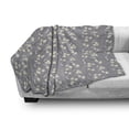 thumbnail image 2 of Flowers Insects Soft Flannel Fleece Blanket, Spring Art Iris Flowers and Dragonflies on Greyscale Background, Cozy Plush for Indoor and Outdoor Use, 50" x 60", Grey Yellow and White, by Ambesonne, 2 of 5