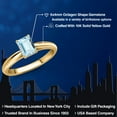 thumbnail image 2 of Gem Stone King 10K Yellow Gold Sky Blue Aquamarine Engagement Ring for Women | 0.50 Cttw | Emerald Cut 6X4MM | Gemstone March Birthstone | Wedding Engagement Anniversary Ring for Women | Size 8, 2 of 6