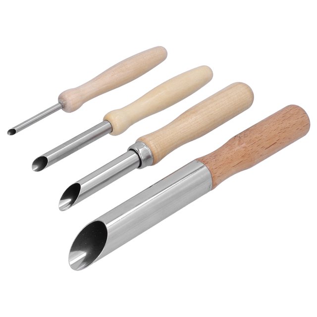 Cortador de Agujero de Perforación de Cerámica, Cortador de Arcilla 4pcs Herramienta de Escultura Portátil Con de Madera para Uso en El Hogar para Estudio Profesional