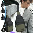 thumbnail image 1 of Bandolera ligera para viajes y exteriores | Mochila versátil Oxford tipo bandolera para hombres, mujer, correa ajustable, múltiples bolsillos, encaja en tableta de 7,9", gris negro azul verde, 1 of 6