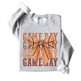 thumbnail image 4 of Basketball Game Day Sweatshirt for Women & Teens Trendy Sports Coquette Bow Sweater Gray Sweatshirt Adult Large, 4 of 4