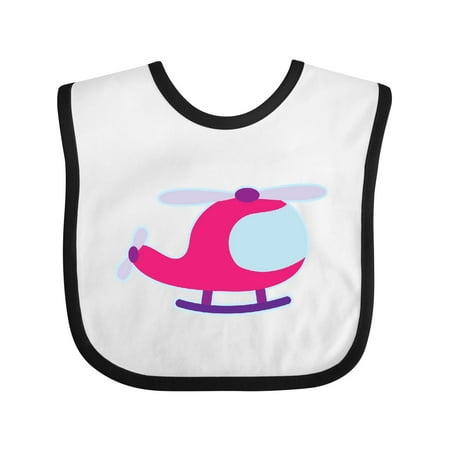 

Inktastic Helicopter Pink Girls Gift Baby Girl Bib