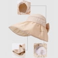 thumbnail image 5 of UTSJKR Womens Packable Wide Brim Sun Hat for Summer Vineyard Tour with Rear Bow Detail for Town Shopping Garden Walk Adjustable Fit Light UV Deflect Daily Hat Khaki, 5 of 6