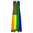 thumbnail image 4 of Filles Robes Mode Femmes Casual V-Cou Indépendance Jour Impression Robes Summer Pull Sans Manches Robe Date Robe de Nuit sur Clearance, 4 of 4