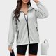 thumbnail image 1 of Chaquetas y abrigos casuales con capucha y manga larga, chaquetas impermeables para mujer, abrigos ligeros con cremallera, chaquetas de manga larga con capucha, impermeables plegables, abrigos con bol, 1 of 9