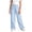 Blue, variant on Miqool Girls Wide Leg Cargo Pants Elastic Waist Loose Fit Casual Lightweight Palazzo Pants with Multi Pockets for 5-16 Years
