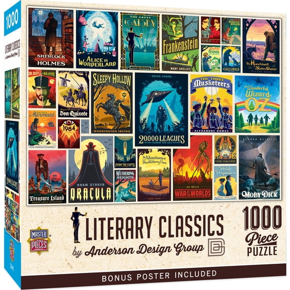 MasterPieces 1000 Piece Jigsaw Puzzle - Literary Classics - 19.25"x26.75"