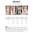 thumbnail image 5 of Asyoly Women's Summer Colorful Striped Dress Casual Loose Short Sleeve Dress With Pocket, 5 of 5