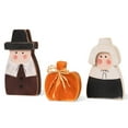 thumbnail image 5 of MCheck 3 Piece 3D Pumpkin Sign and Pilgrim Figurines for Thanksgiving Decor, 4.9 in Rustic Wooden Fall Centerpieces for Table Tiered Tray Shelf Mantle Kitchen Office Farmhouse Autumn Home Decorations, 5 of 8