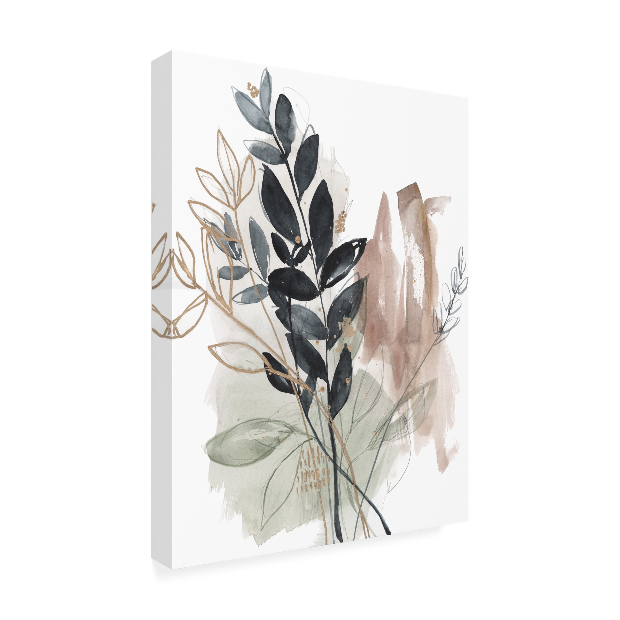 Jennifer Goldberger 'Bundled Leaves II' Canvas Art