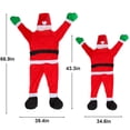 thumbnail image 2 of Gustave 3.6ft Christmas Hanging Santa Claus Decoration Climbing Santa Claus Suit Large Xmas Tree Hanging Ornaments for Outdoor Indoor Holiday Party Home Door Roof Yard Decor, 2 of 9