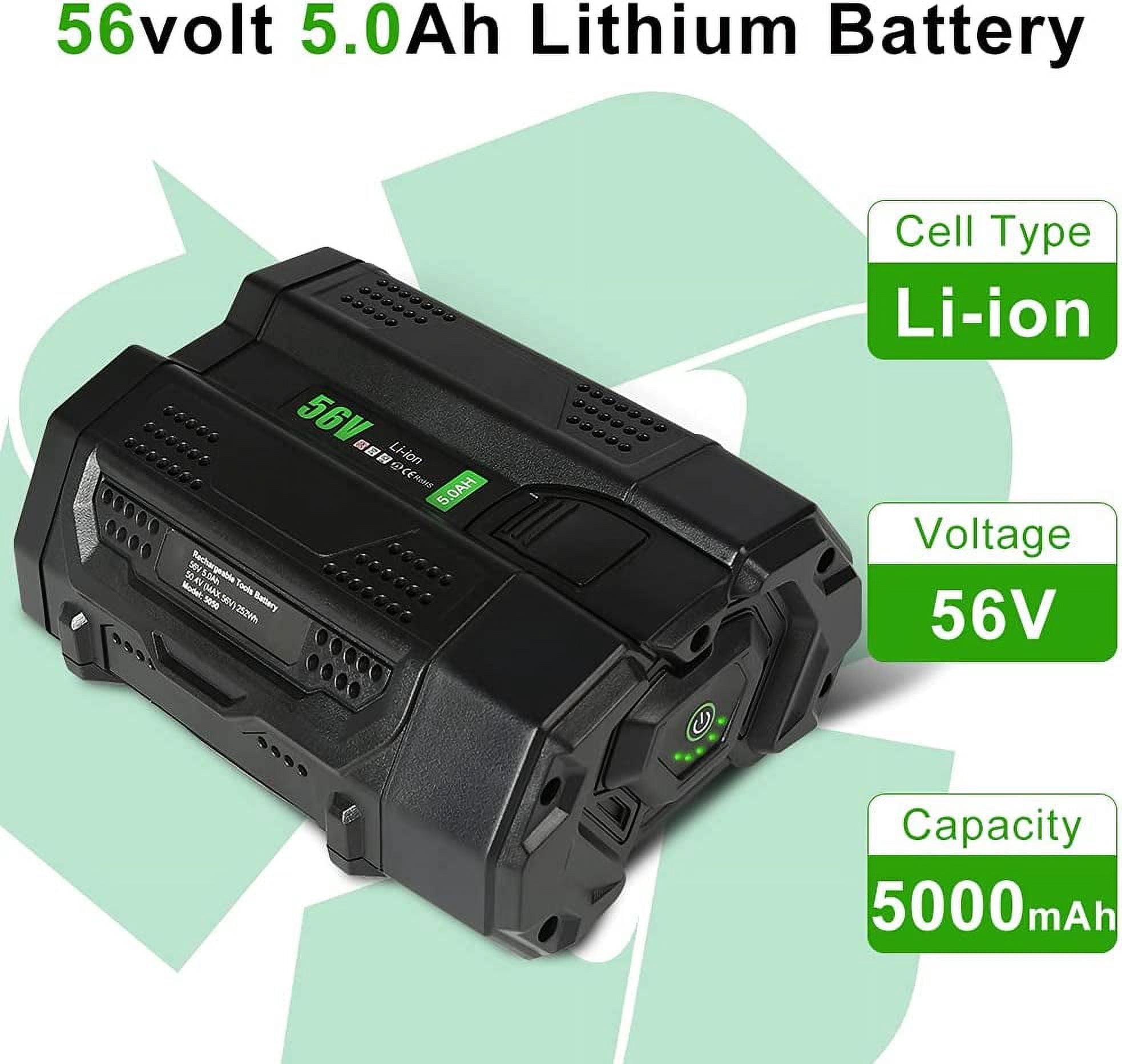 56V 5.0Ah Li-Ion Replacement Battery for EGO Battery for EGO 56V Power Tools BA2800T LB4800 with Fuel Gauge