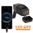 thumbnail image 4 of 36W nuevo cargador para motocicleta QC3.0 carga rápida 12V accesorio carga doble puerto USB modificado para automóvil (tipo espejo retrovisor-Rojo), 4 of 9