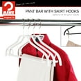 thumbnail image 7 of Mawa by Reston Lloyd Silhouette Series Non-Slip Space Saving Hanger with Pant Bar/Skirt Hook, Style 41/FRS, Set of 5, White, 7 of 7
